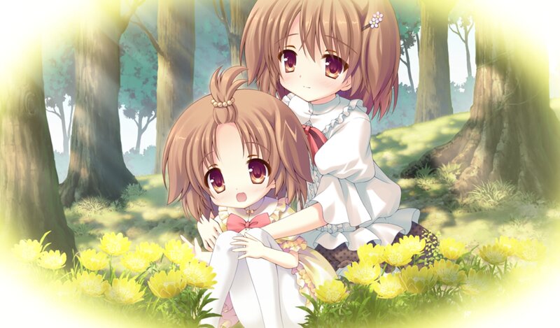 Two Girls in a Forest — Yellow