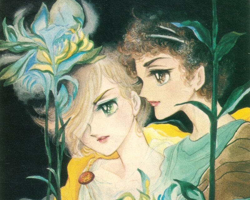 two girls in a garden