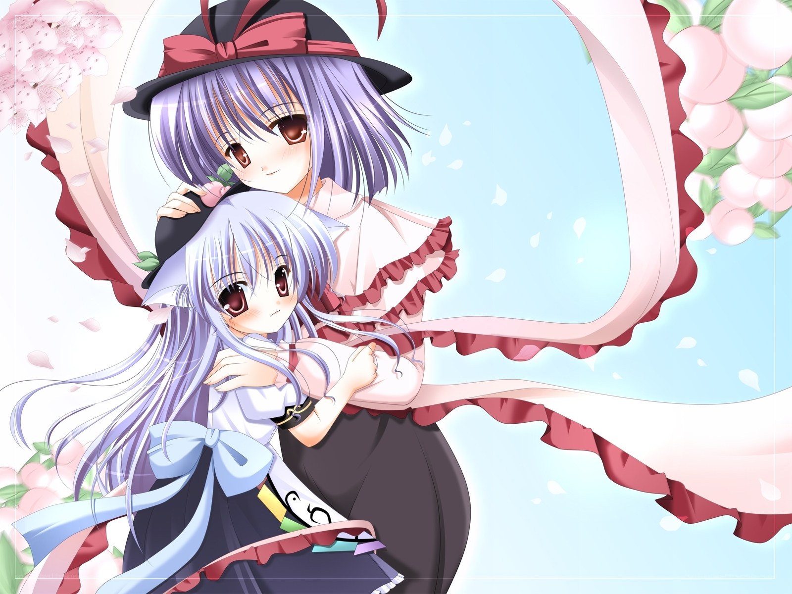 two girls in a hug