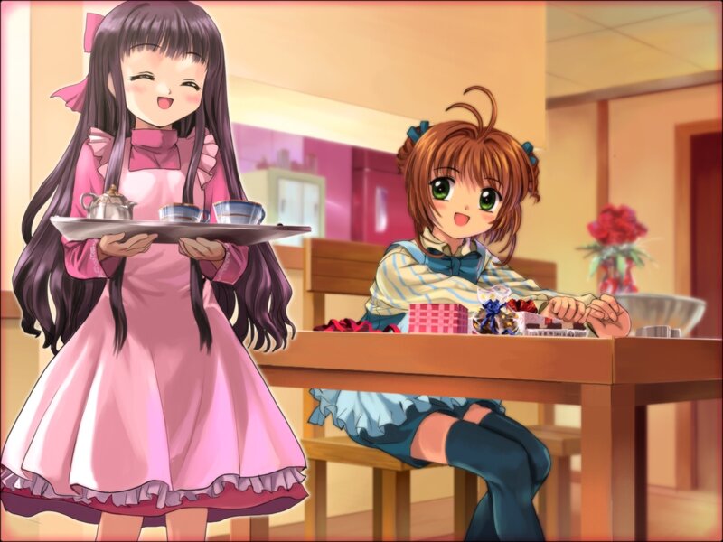 Two Girls in a Kitchen — Pink