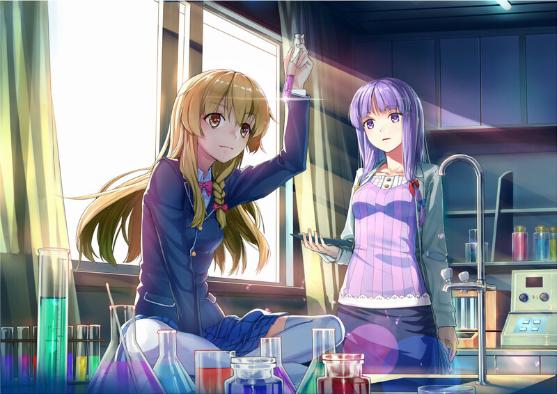 Two Girls in a Lab — Purple