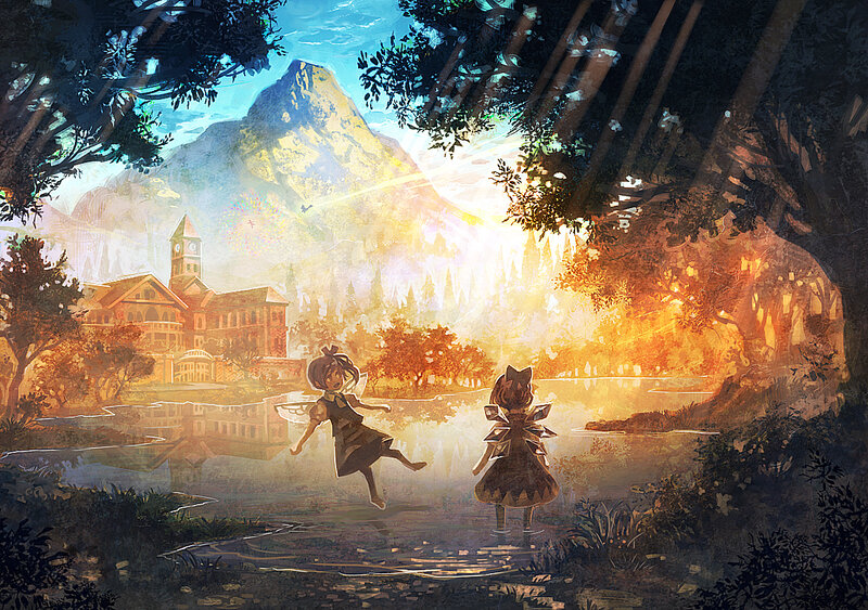 Two Girls in a Landscape