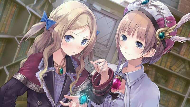 Two Girls in a Library — Purple