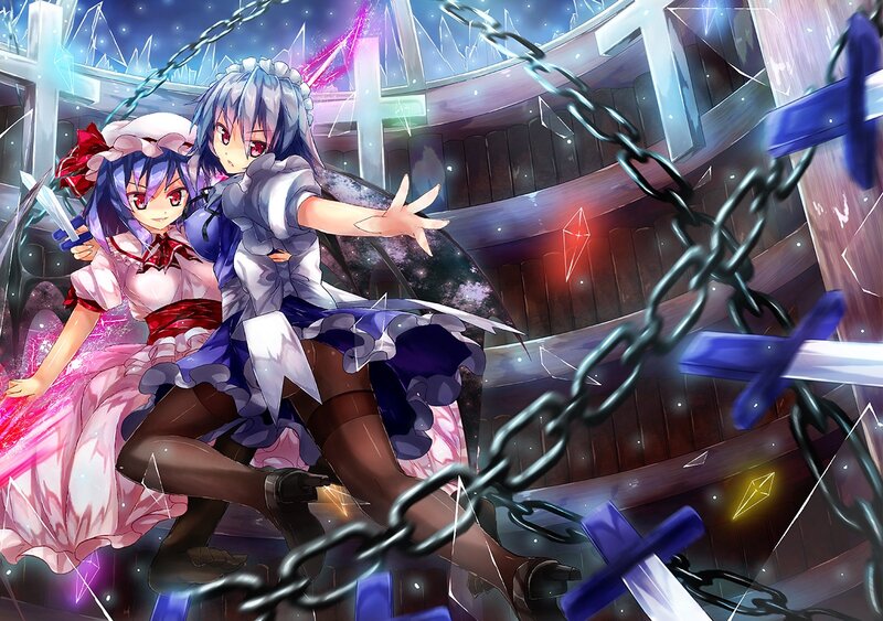 Two girls in a magical arena