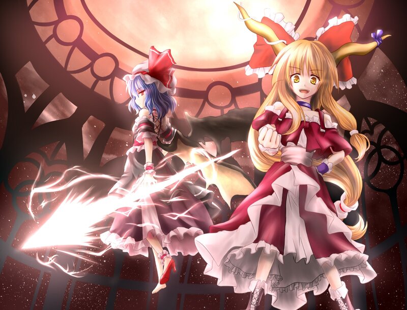 Two girls in a magical battle