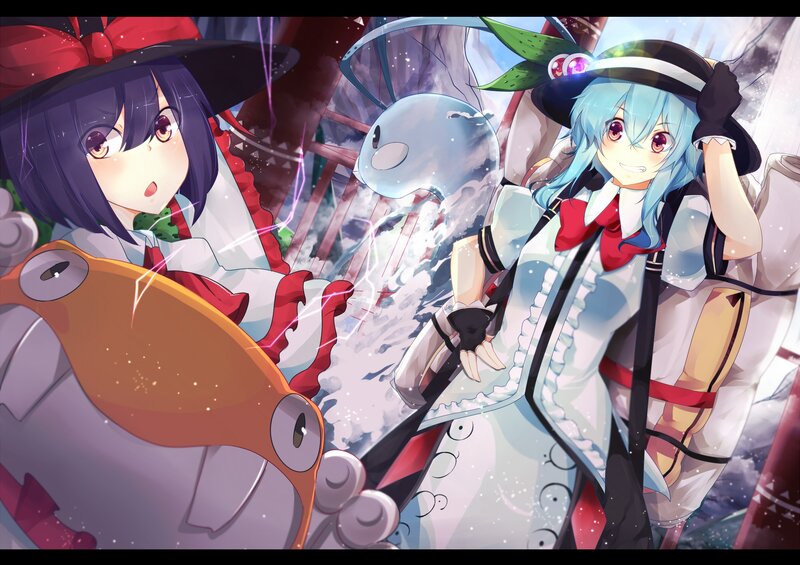 Two girls in a magical battle