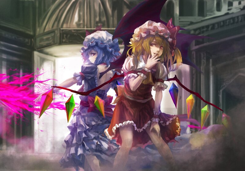 Two girls in a magical battle