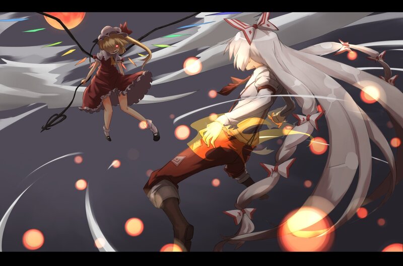 Two girls in a magical battle