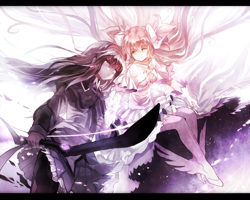 Two girls in a magical battle