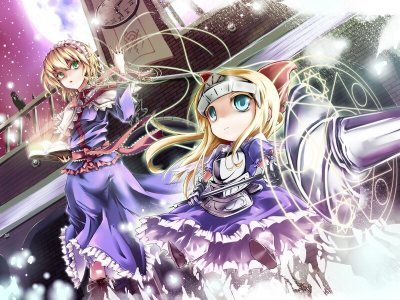 Two girls in a magical battle