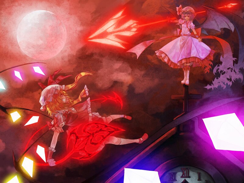 Two girls in a magical battle