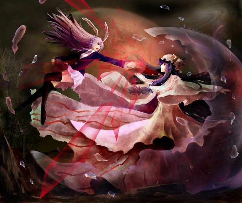 Two girls in a magical battle