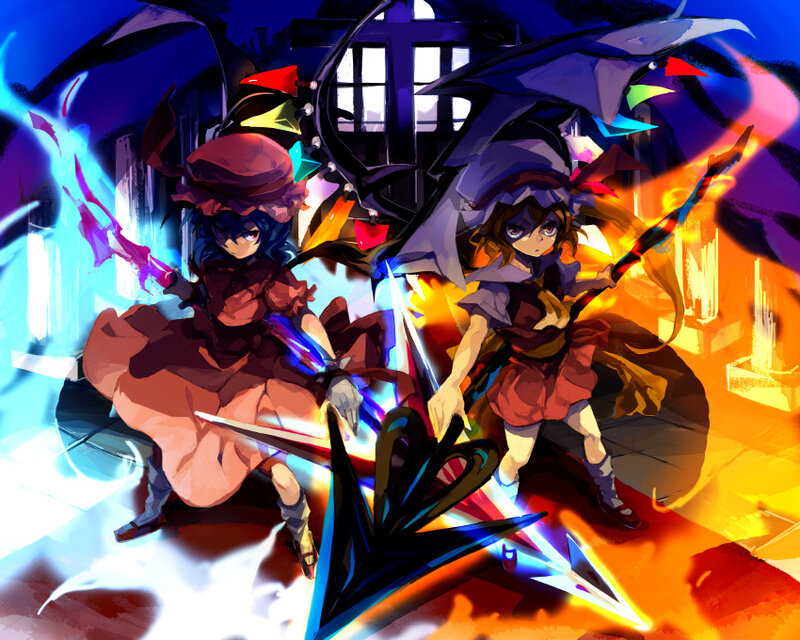 Two girls in a magical battle