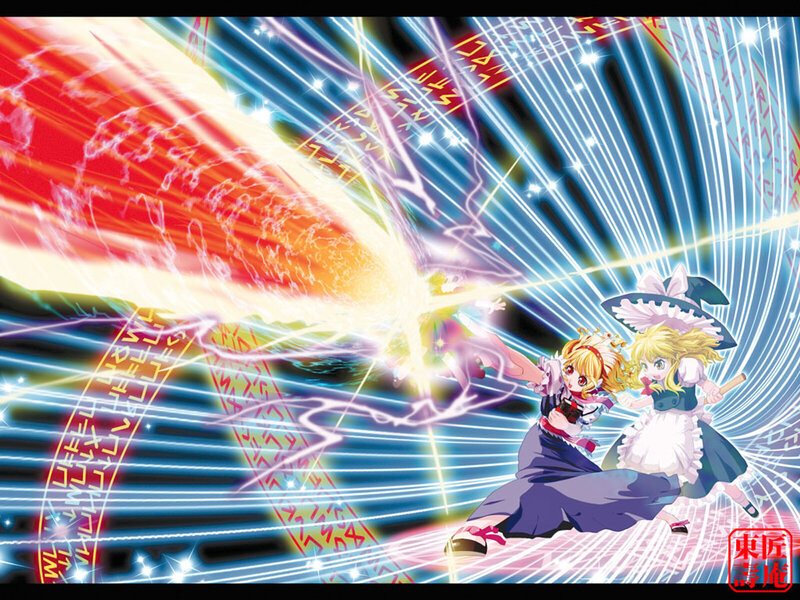 Two Girls in a Magical Battle — Blue