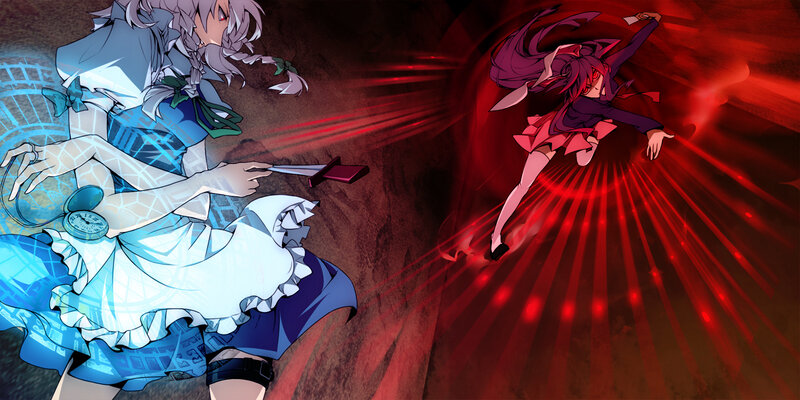 Two girls in a magical battle