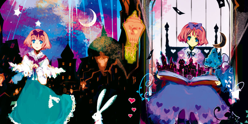 two girls in a magical city
