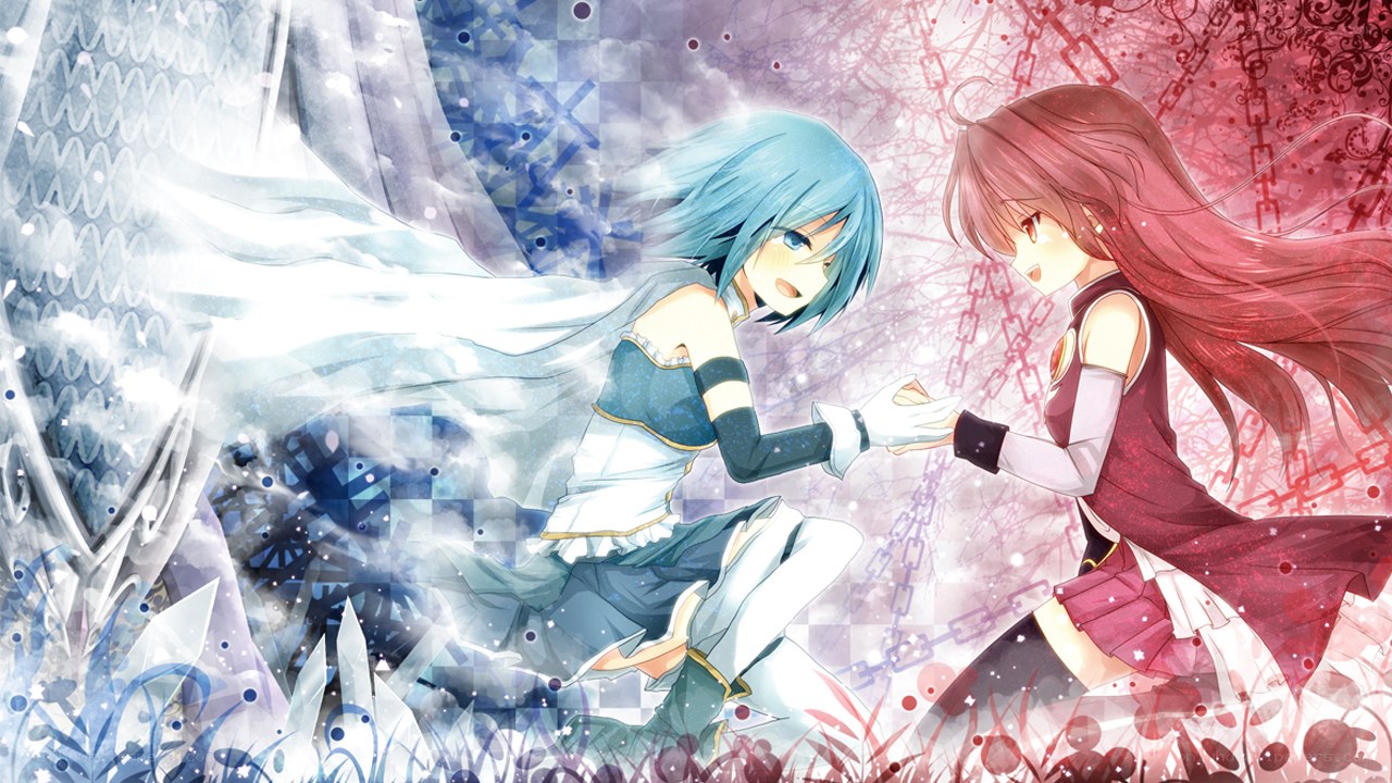 Two girls in a magical confrontation
