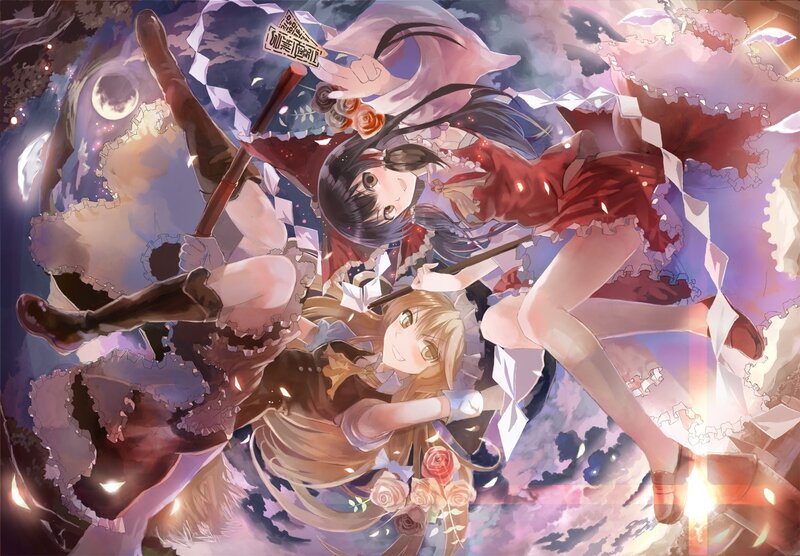 Two girls in a magical dream