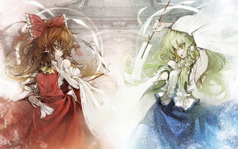 Two girls in a magical duel