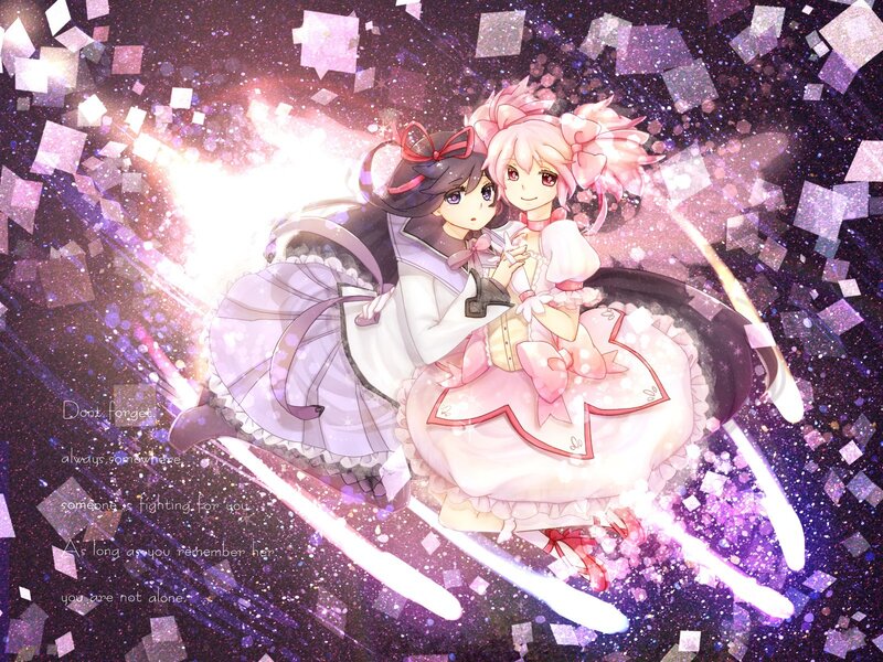 Two girls in a magical embrace