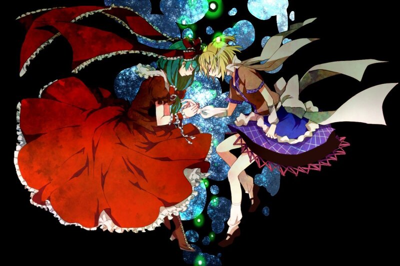 Two girls in a magical embrace