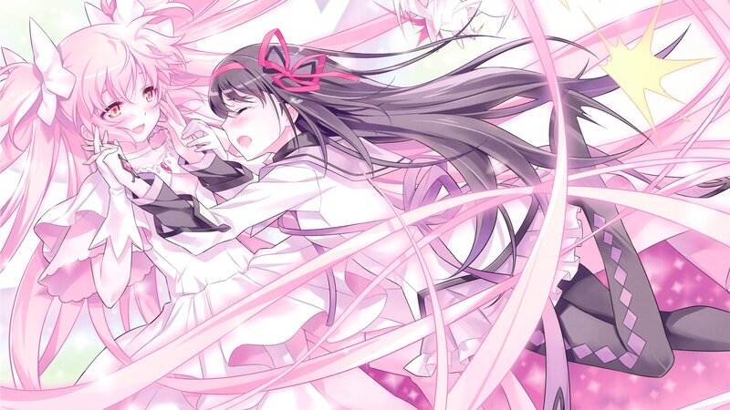 Two girls in a magical embrace
