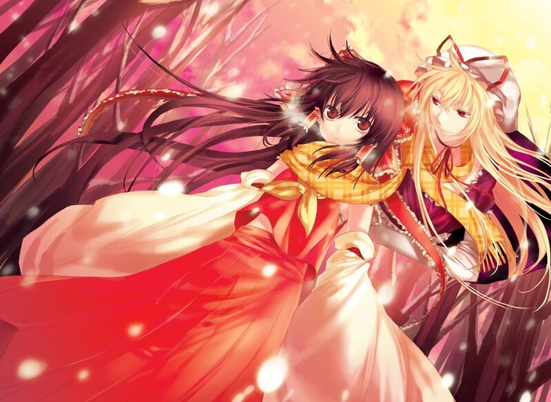 Two girls in a magical forest