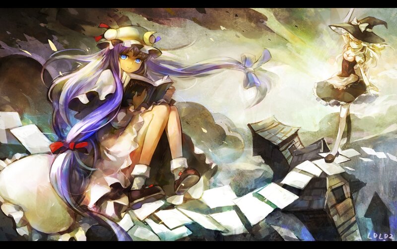 Two girls in a magical scene