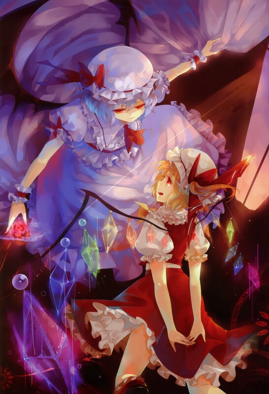 Two girls in a magical scene