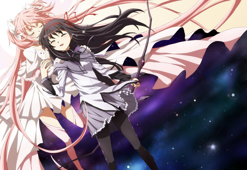 Two girls in a magical scene
