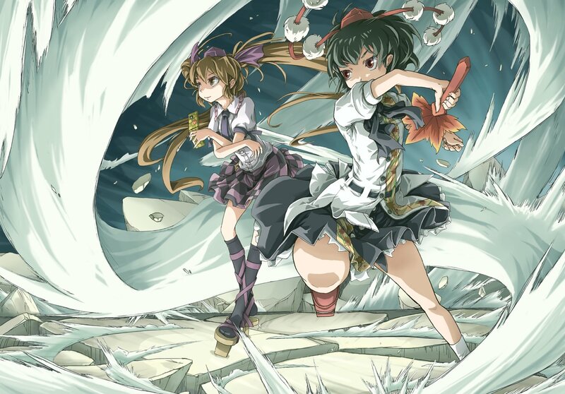 Two girls in a magical storm