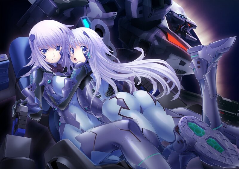 Two girls in a mech cockpit
