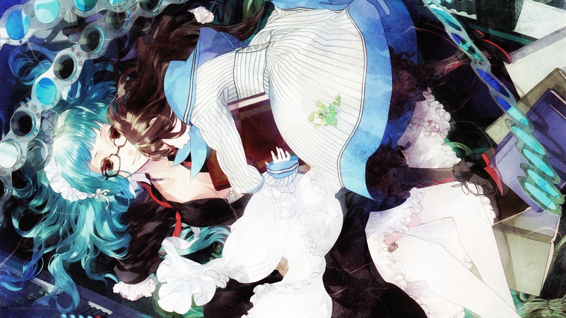 two girls in a mechanical setting