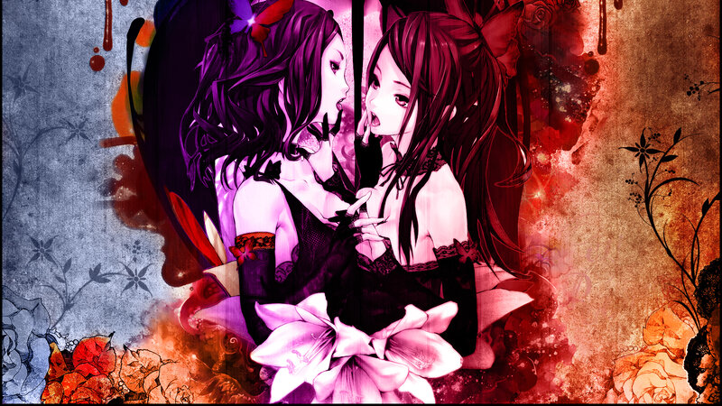 two girls in a mirror