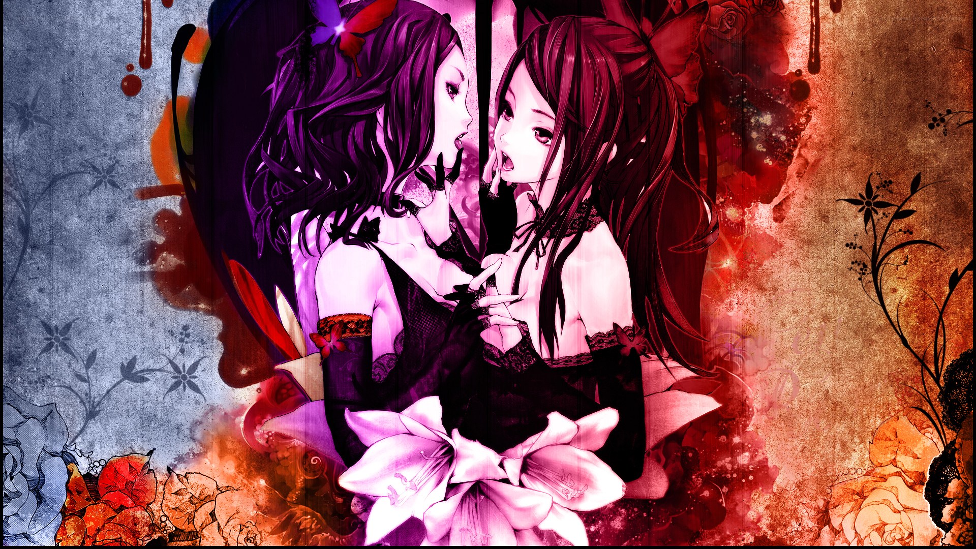 two girls in a mirror