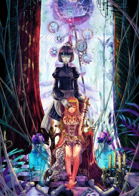 two girls in a mystical chamber