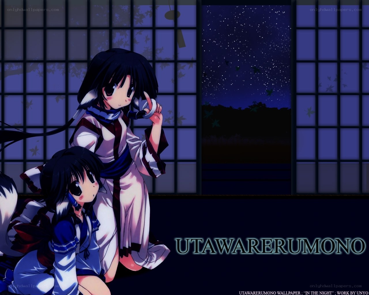 Two girls in a night scene