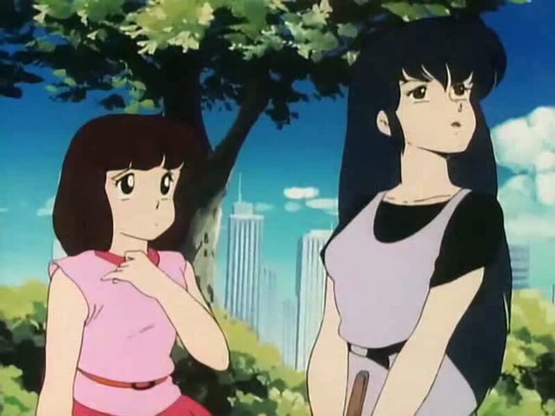 Two girls in a park