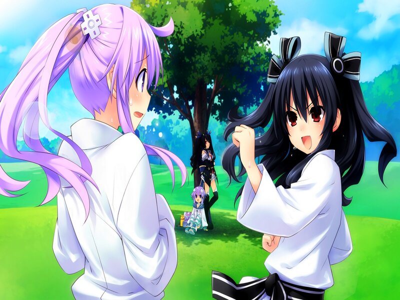 Two Girls in a Park — Green, Playful