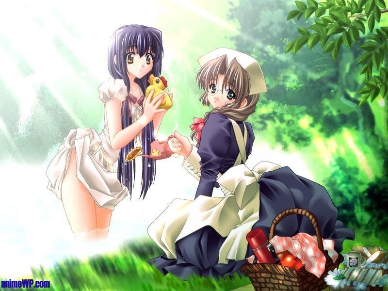 Two Girls in a Park — Green