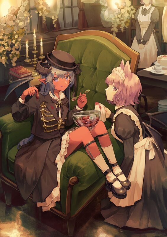 Two Girls in a Parlor