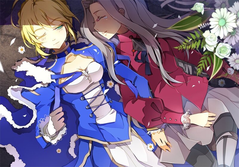 Two girls in a peaceful embrace