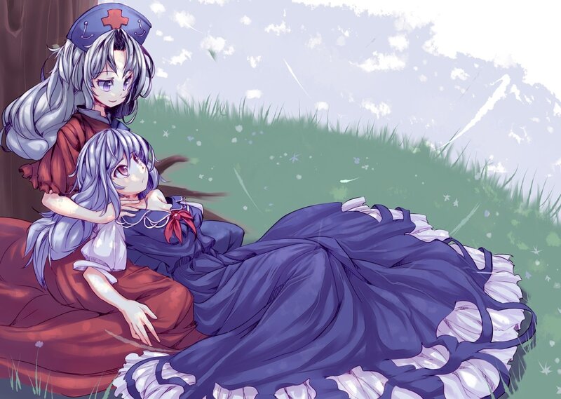 Two girls in a peaceful moment