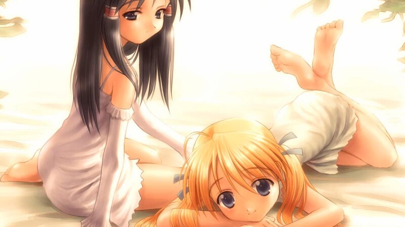 Two girls in a peaceful moment