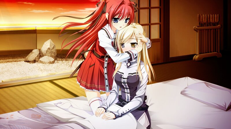 Two girls in a peaceful moment