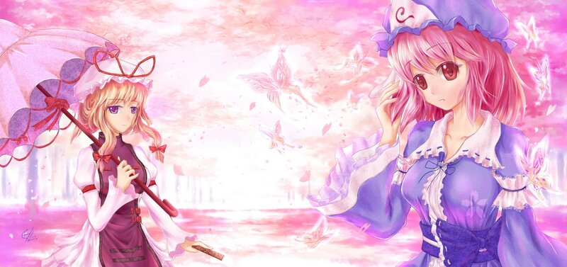 Two girls in a pink dream