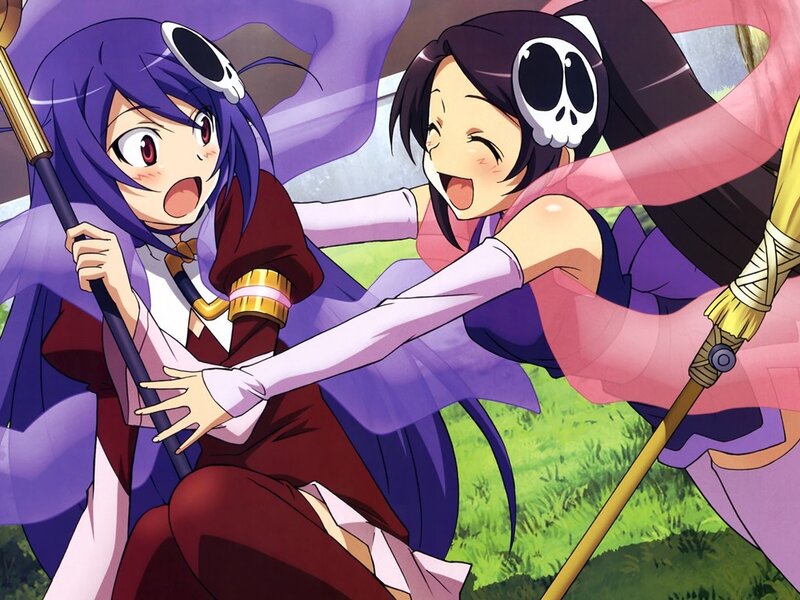 Two girls in a playful fight