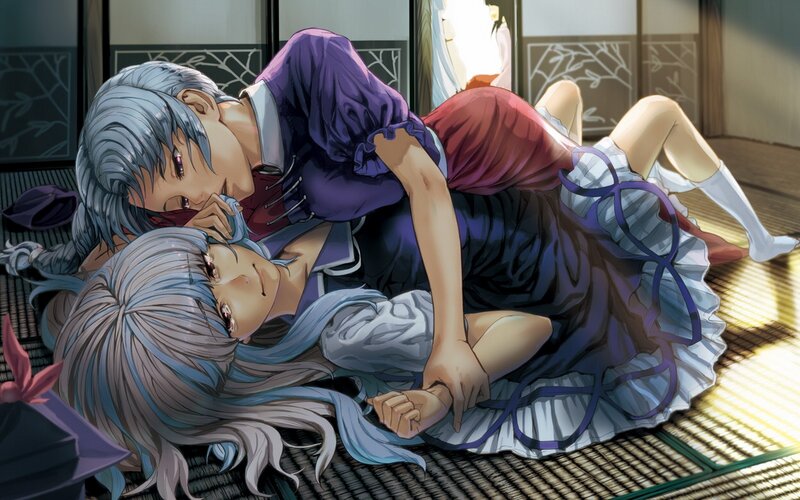 Two girls in a quiet moment