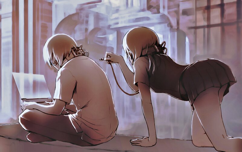 Two girls in a quiet moment