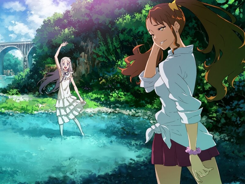Two Girls in a River — Green, Serene